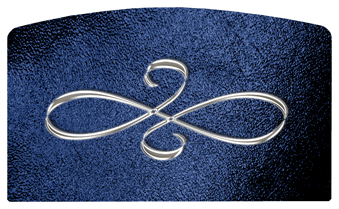 DACRO-601-SL-SH-BL Silver Scroll Shimmer Blue